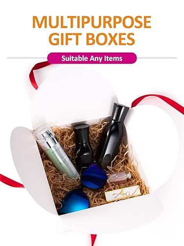 Vista 78 de MESHA Cajas de regalo pequeñas blancas de 4 x 4 x 4 pulgadas, paquete de 100 unidades, caja de regalo con tapas para regalos de dama de honor