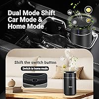 Vista 4 de Difusor de coche sin agua para aceites esenciales. Ambientador a batería, recargable USB-C, silencioso, a prueba de fugas, temporizador de cuenta
