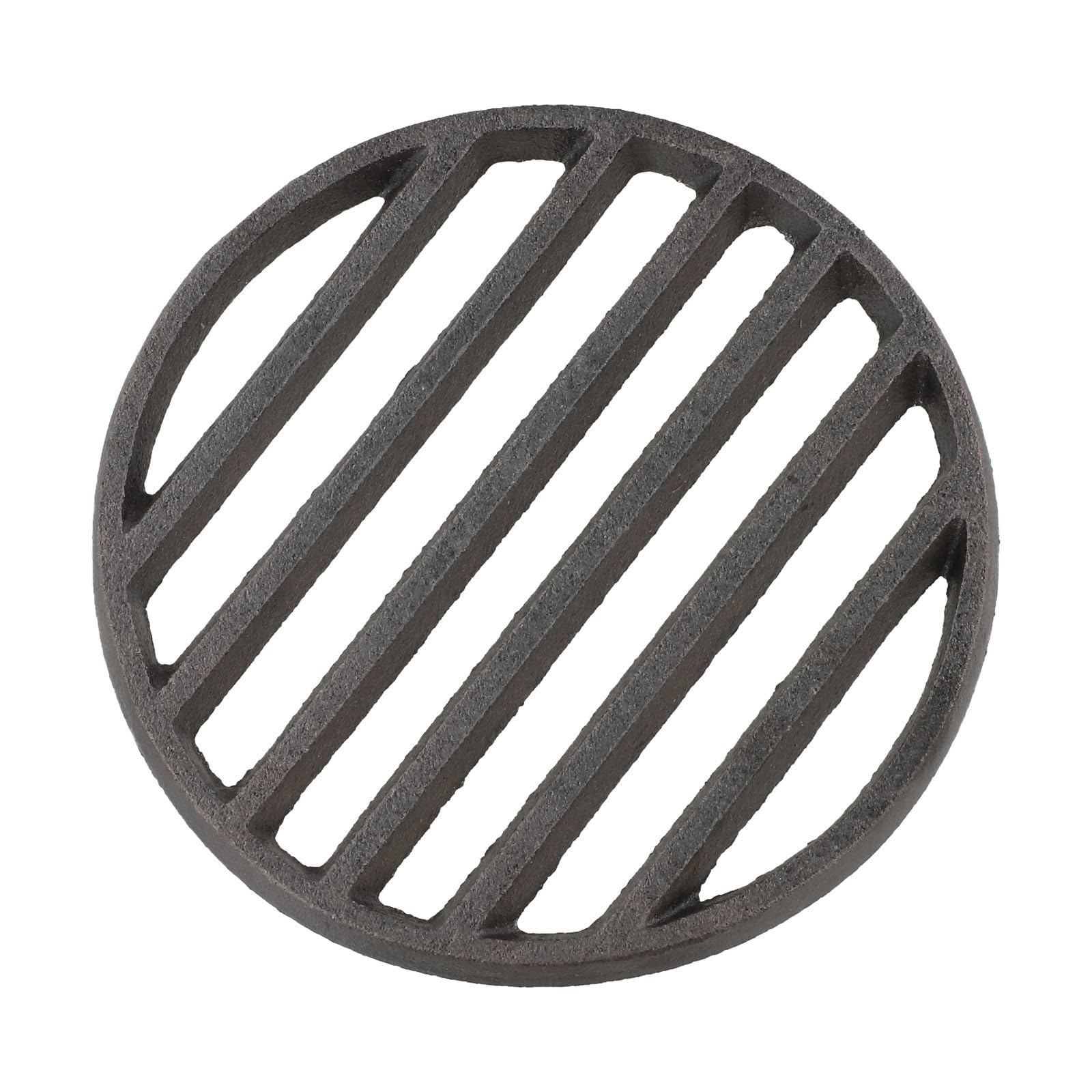 Wysokiej jakości żeliwny okrągły ruszt do grillowania 12 cm siatka do pieczenia mięsa pasuje do większości grillów, wytrzymałe akcesoria do gotowania, idealny do gotowania na świeżym powietrzu