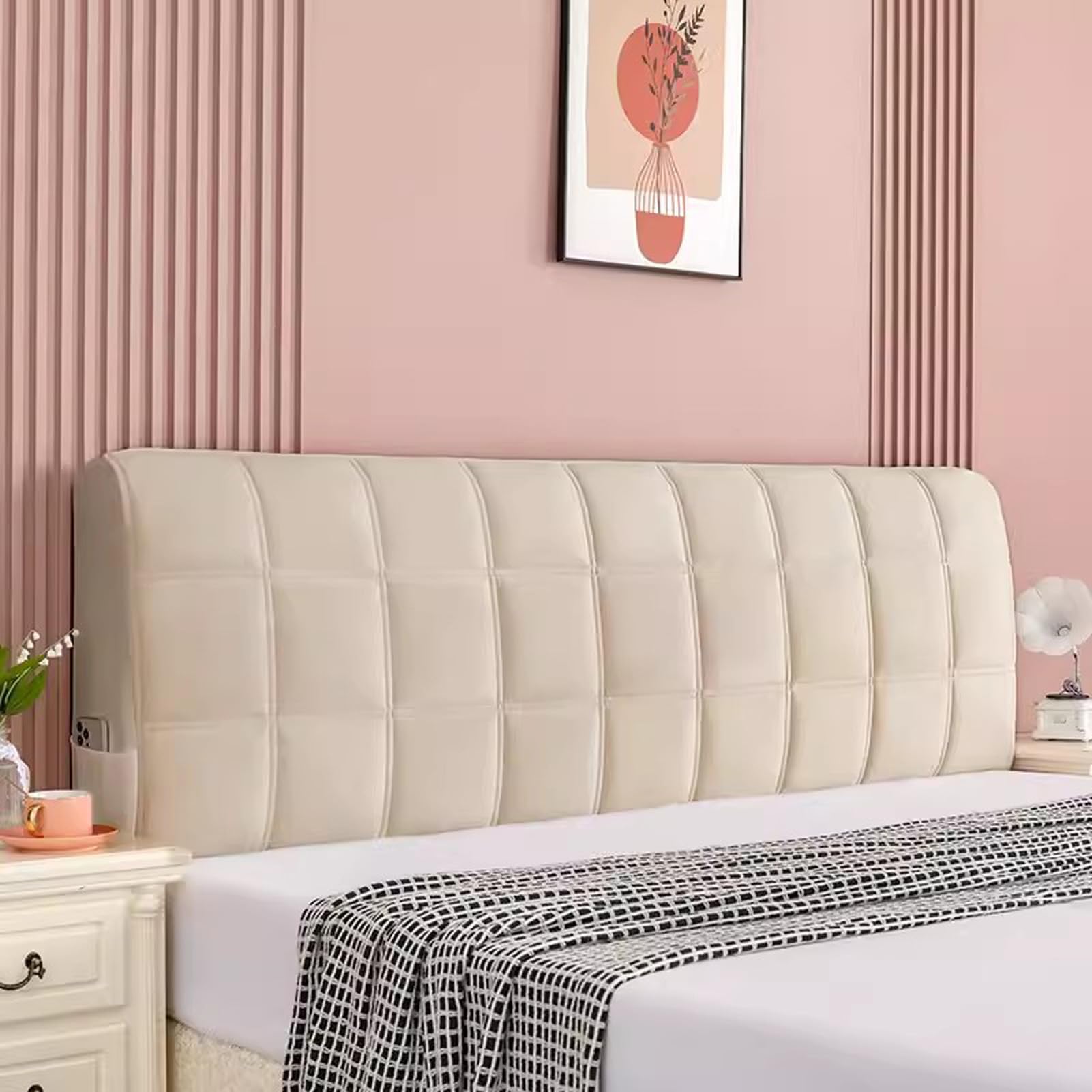 IBOWZ Bed Headboard Covers Headboard Covers for King Size Bed, Stretch Bed Headboard Backrest Cover Protection Cover, Headboard Slipcover Decoration