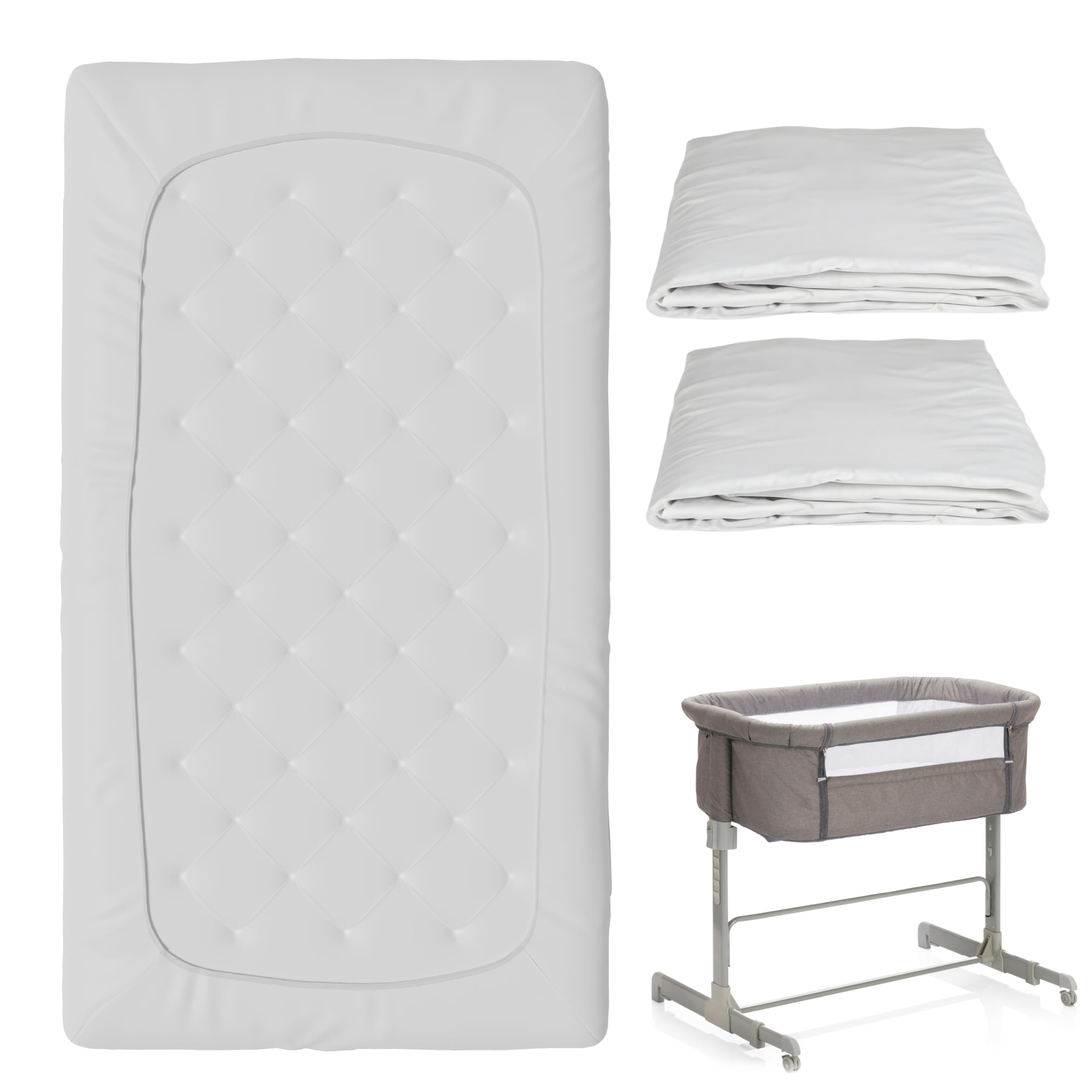 Coprimaterasso Next to Me 60x90 cm Set 2 sztuk Traspiranti Lavabili Angoli Elasticizzati Antiacaro