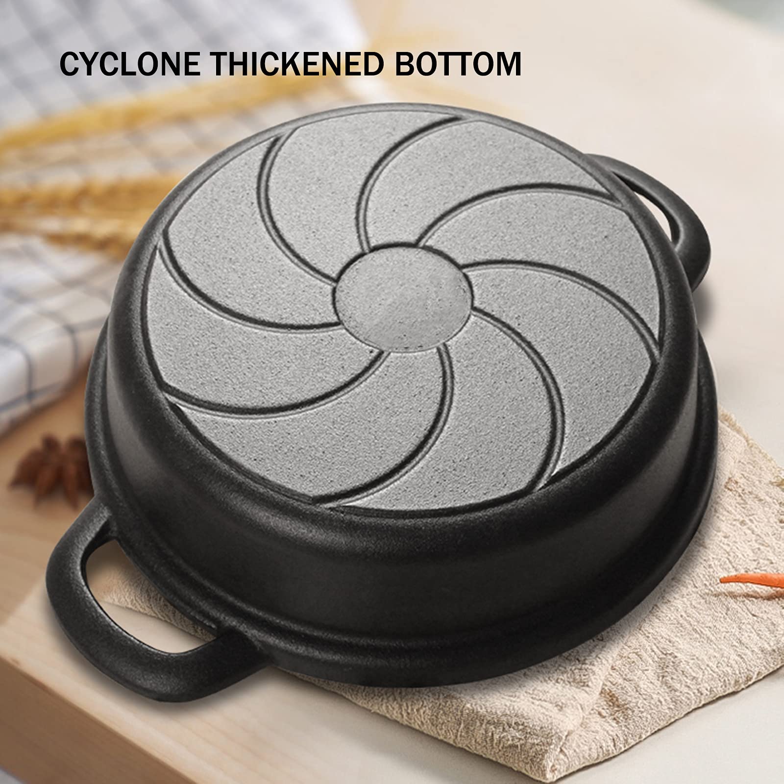 Marmite à tajine en céramique 3 L pour 3 à 5 personnes – Marmite antiadhésive Moroan avec couvercle pour cuisiner des aliments sains, vert