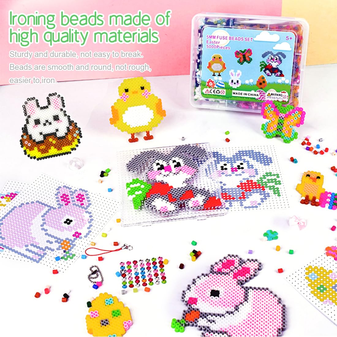 Perles à Repasser 5mm kit Perle a Repasser Lneuses 9 Couleurs 2200 Pcs Perles à Repasser 5mm kit Perle a Repasser Lneuses 9 Couleurs 2200 Pcs