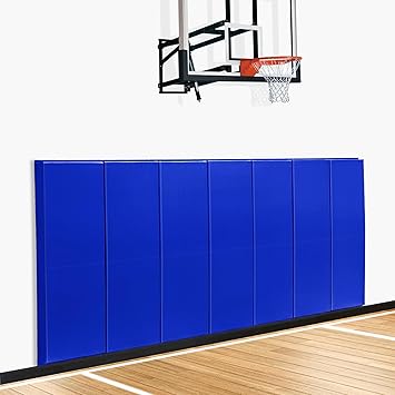 Gym Wall Pads, Protective Wall Padding for Gym, Boxing, Garage, Basement, Kids Playroom, Basketball Court Wall-Mounted Hoop, 2" Thick Wall Cushion Mat Blue, 2FTx6FT/PCS