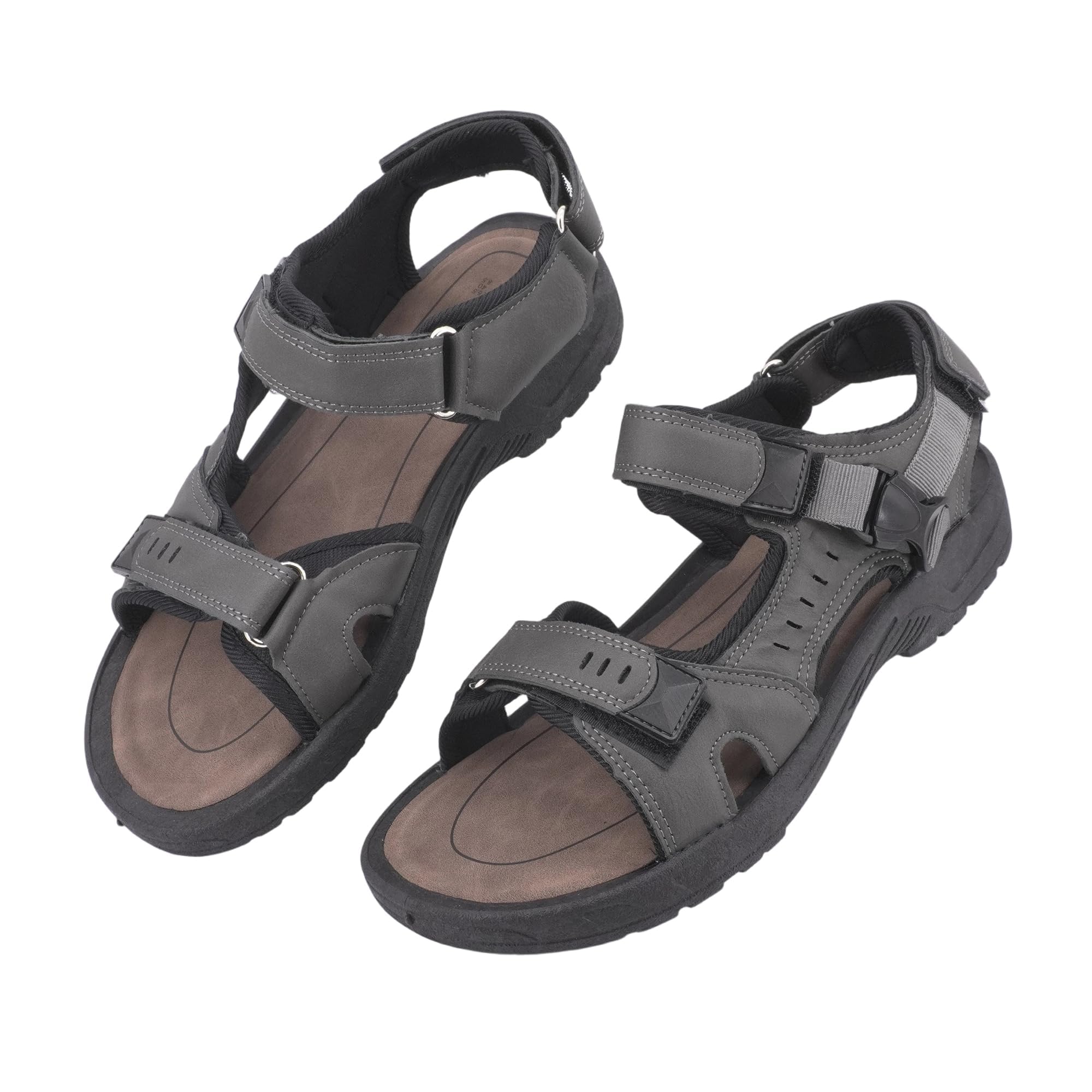 JOMIX Sandali Uomo Outdoor Sandali da Trekking Mare e Città con Chiusura a Strappo Leggeri e Antiscivolo Traspiranti ad Asciugatura Rapida