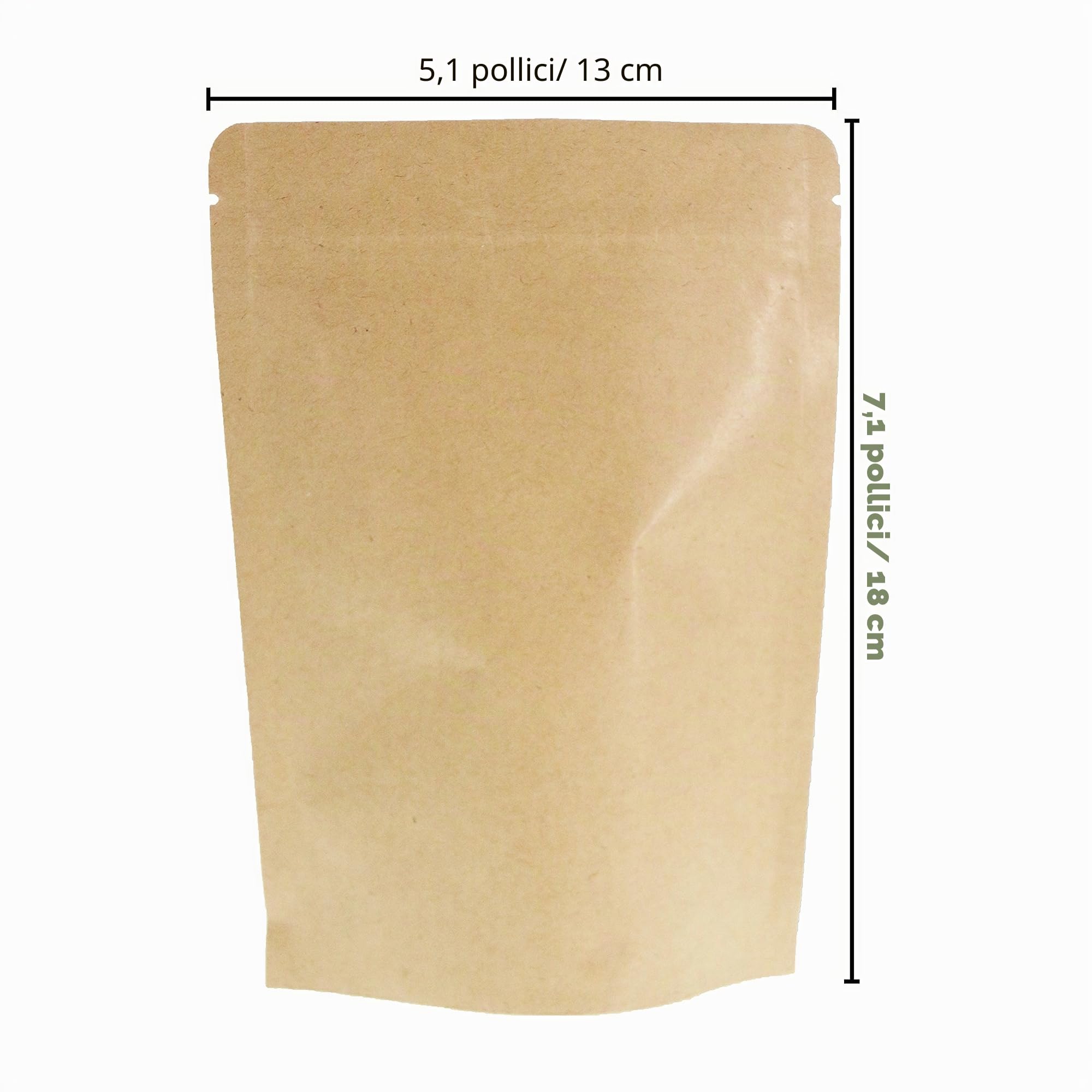SumDirect 50 Pezzi Sacchetti con Chiusura di Kraft Carta Zip Richiudibili con Foglio di Mylar Rivestito,Buste per Alimenti Imballaggio per Chicco di caffè Foglia, Biscotti, Tee (13 * 18cm)