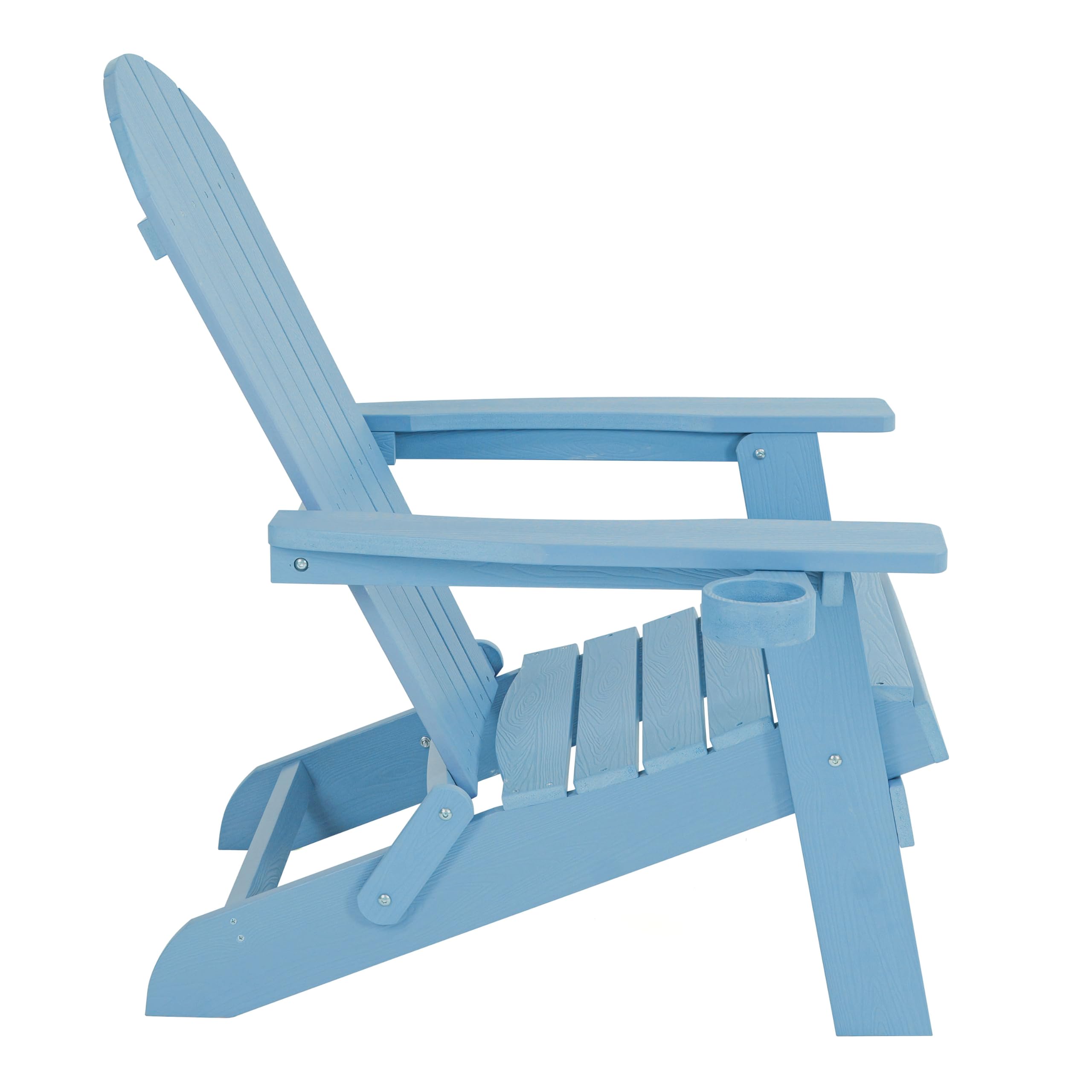 AXI Claire Sedia Adirondack plastica azzurra 84,5 x 77 x 95,5 cm sedia da giardino a sdraio