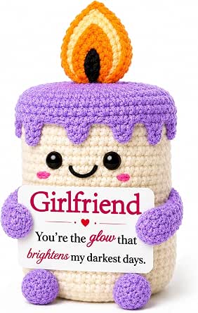 Gifts for Girlfriend Birthday Anniversary Christmas - Crochet Candle