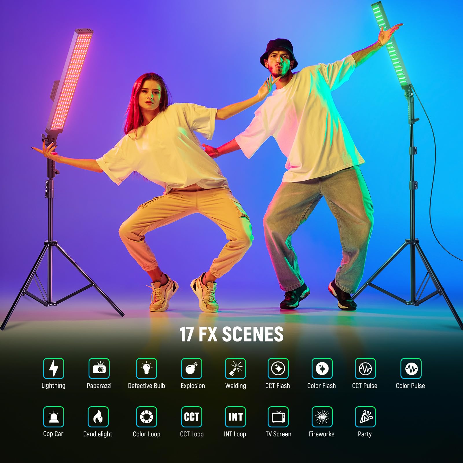 Amazon.com : NEEWER Photography RGB Light Stick Kit, 2 Pack LED
