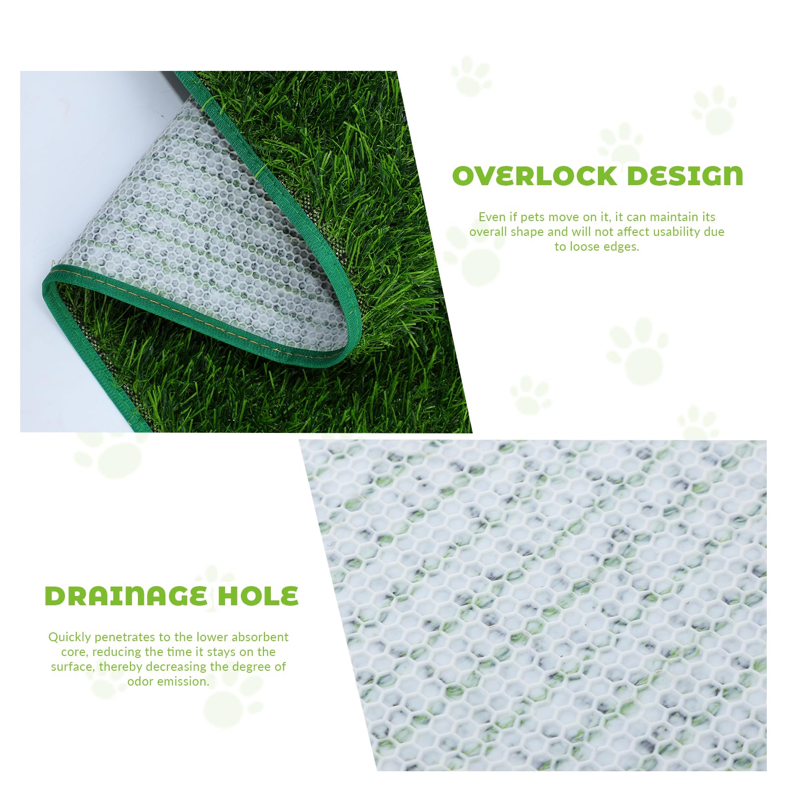 Tapis d'herbe Artificielle pour Chiots, Toilettes pour Chiens, Dressage des Chiots, pour l'intérieur et l'extérieur,46x36cm