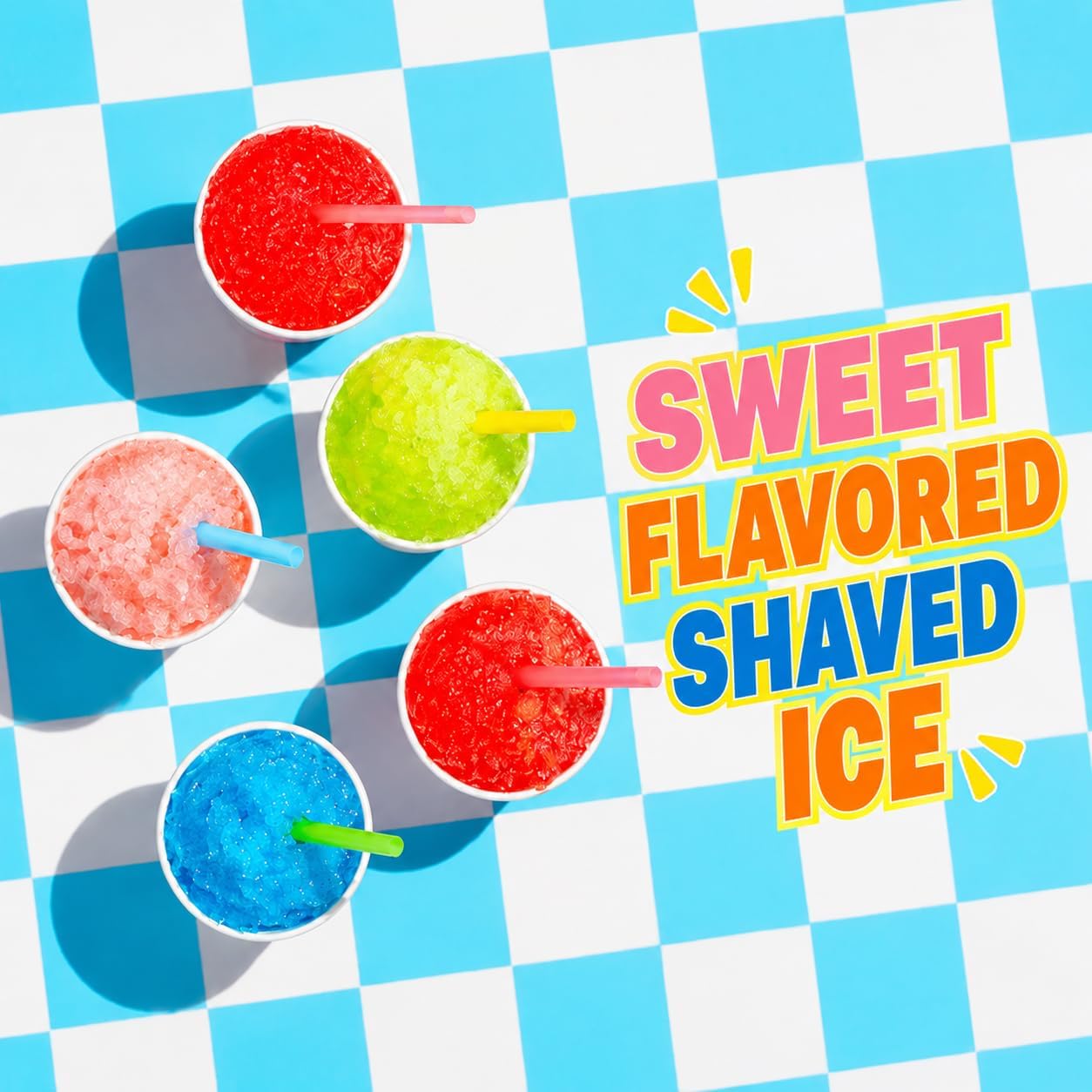 Electric Shaved Ice Machine, Snow Cone Maker for Home, Plug-in Design, Stainless Steel Blade, 2 Reusable Ice Mold Cups for Kids' Parties, Family Gatherings, Snow Cones, Summer Frozen Treats and Gifts | Easy to Use; Works with Ice Cubes or Molded Ice; Add Syrup, Jam or Fruit Toppings
