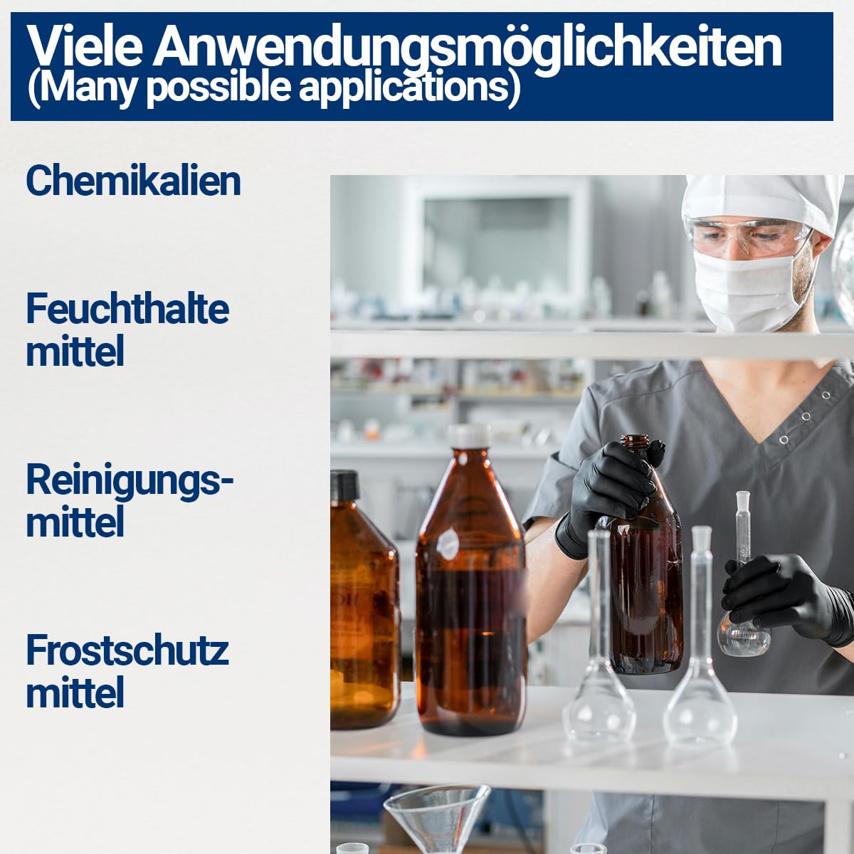 BMUT 1000ml Laborflasche 28/410 – leer – braun – Lebensmittelechte PET Leerflasche BPA-frei mit Originalitätsverschluss & Kindersicherung – Kunststoffflasche inkl. 2 wasserfester Etiketten 1L