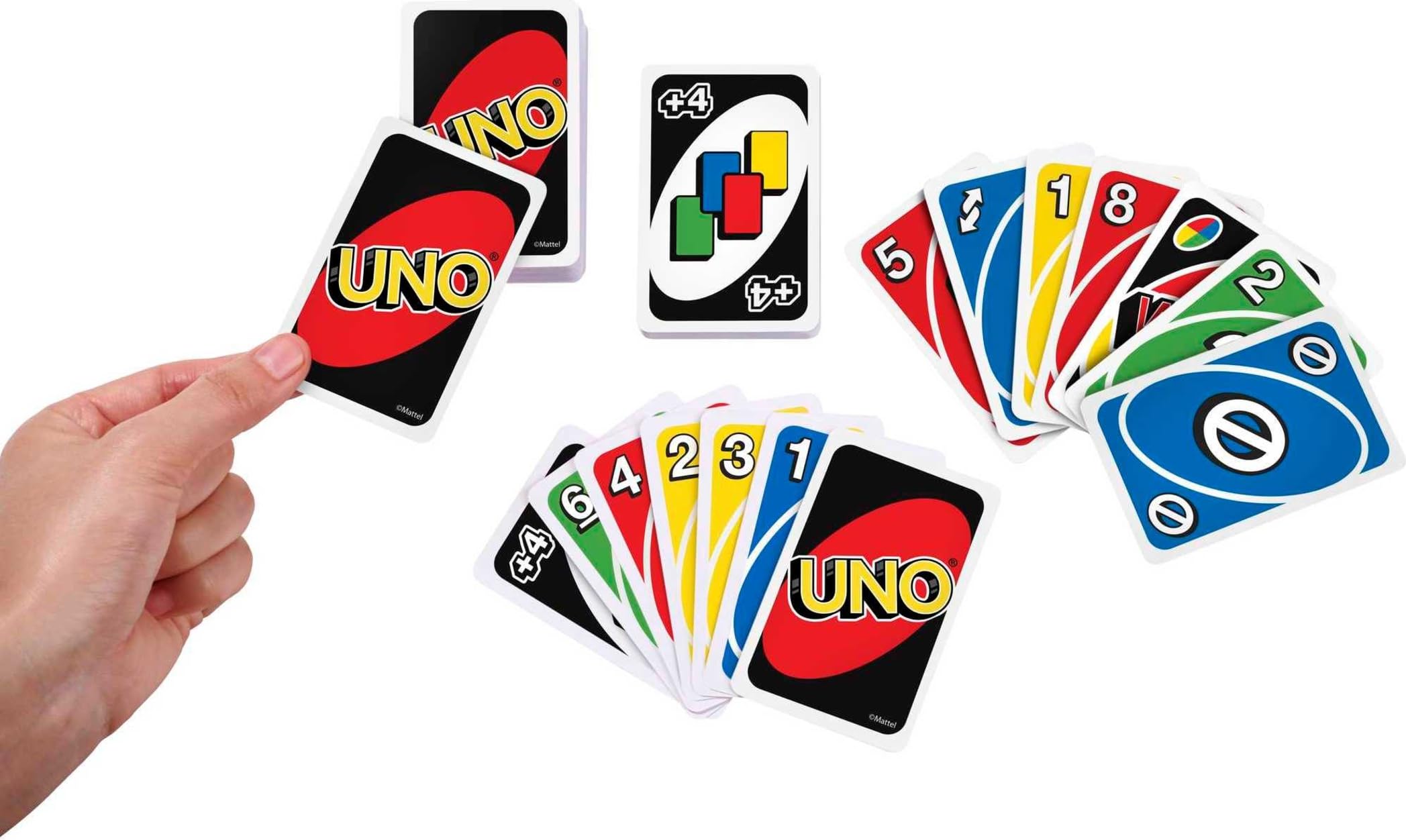 Mattel Games W2087 - gra karciana i planszowa UNO, przeznaczona dla 2-10 graczy, gry karciane i planszowe dla osób w wieku od 7 lat