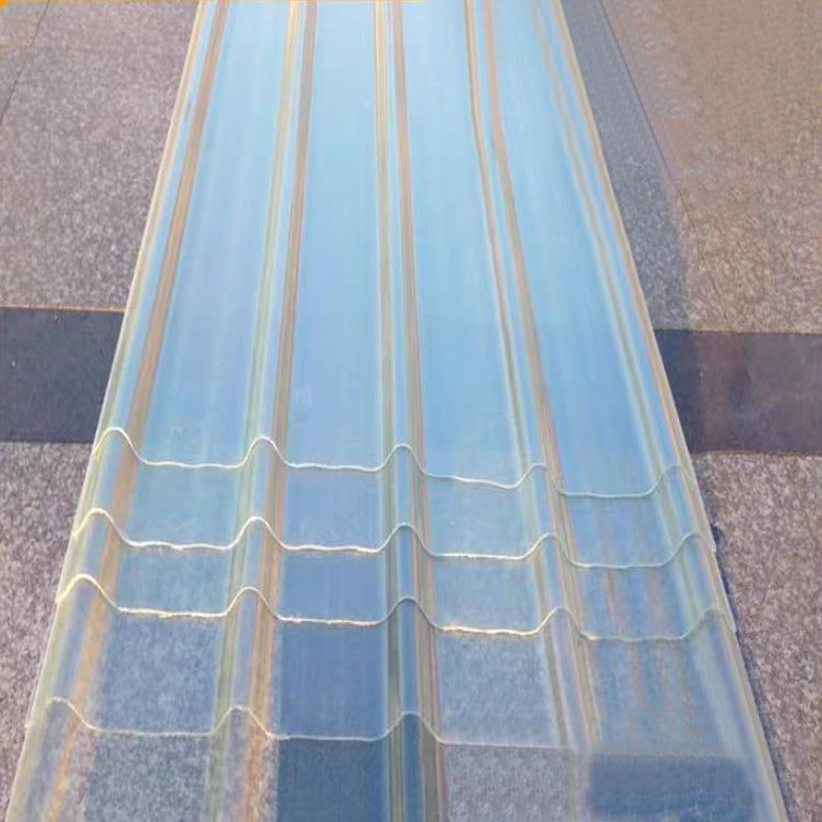 Placa Ondulada Aislamiento Térmico,Placa de Techo Trapezoidal de 1mm,Panel for Tejado Transparente FRP,Paneles de Techo Protección UV,Láminas de Repuesto for Exterior,3/5/7/8/11/12 piezas(3 Pcs,0.9x0.