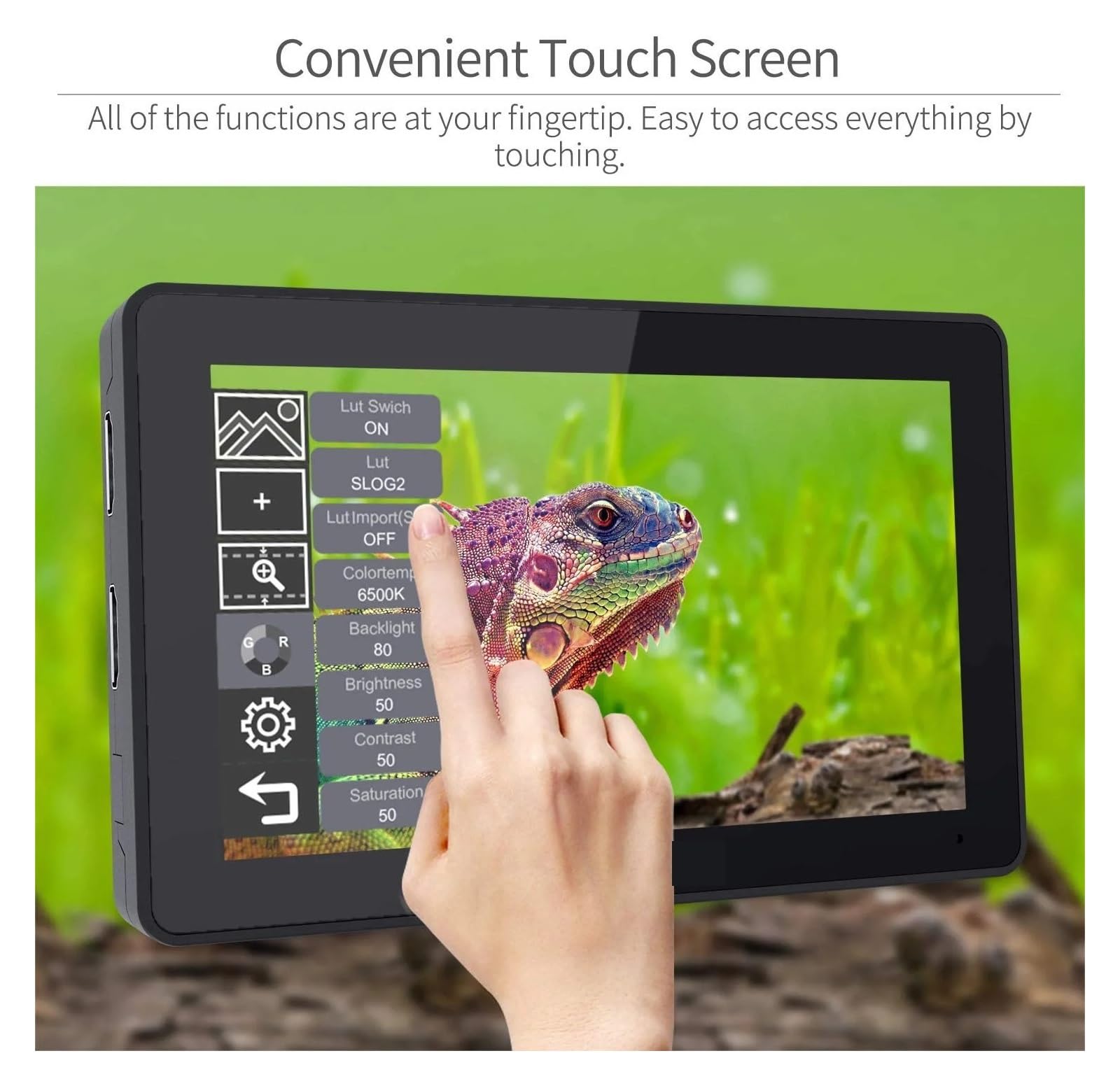 Moniteur de Terrain pour caméra Moniteur F6 Plus V2 4K 6 Pouces sur caméra Moniteur de Terrain DSLR 3D LUT écran Tactile IPS FHD 1920x1080 caméra vidéo Image Plus détaillée