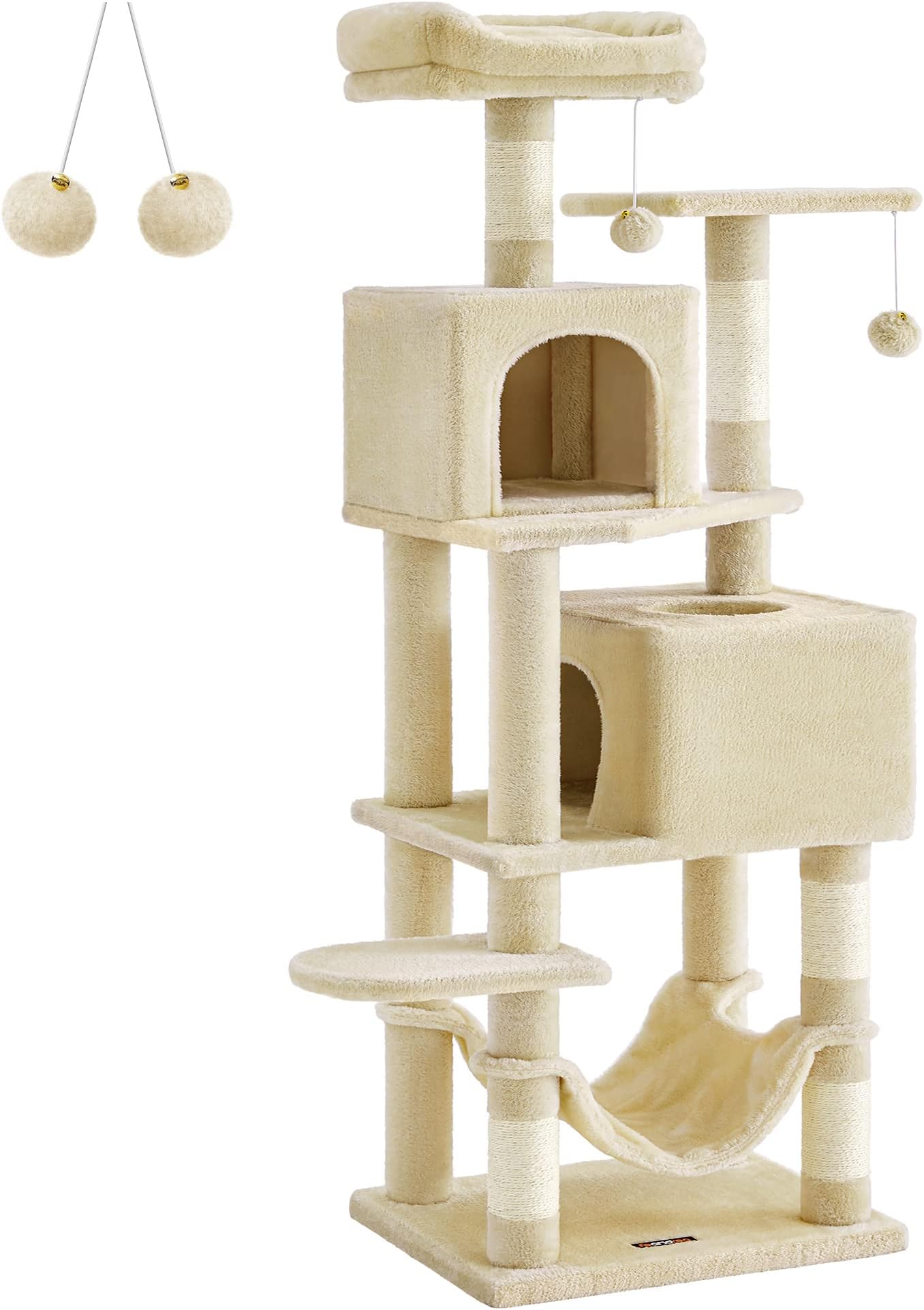 PawHut Tiragraffi Gatto Albero Tira Graffi Gioco Giocattolo Per Gatti - Foto 4