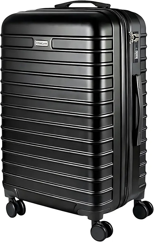 Mala Média 23KG Expansível ABS Ultra Leve Giratória Fan (Preta)