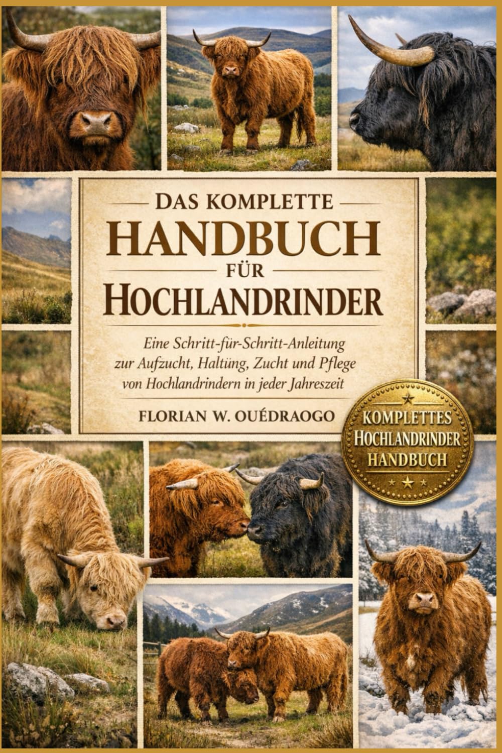 DAS KOMPLETTE HANDBUCH FÜR HOCHLANDRINDER: Eine Schritt-für-Schritt-Anleitung zur Aufzucht, Haltung, Zucht und Pflege von Hochlandrindern in jeder Jahreszeit