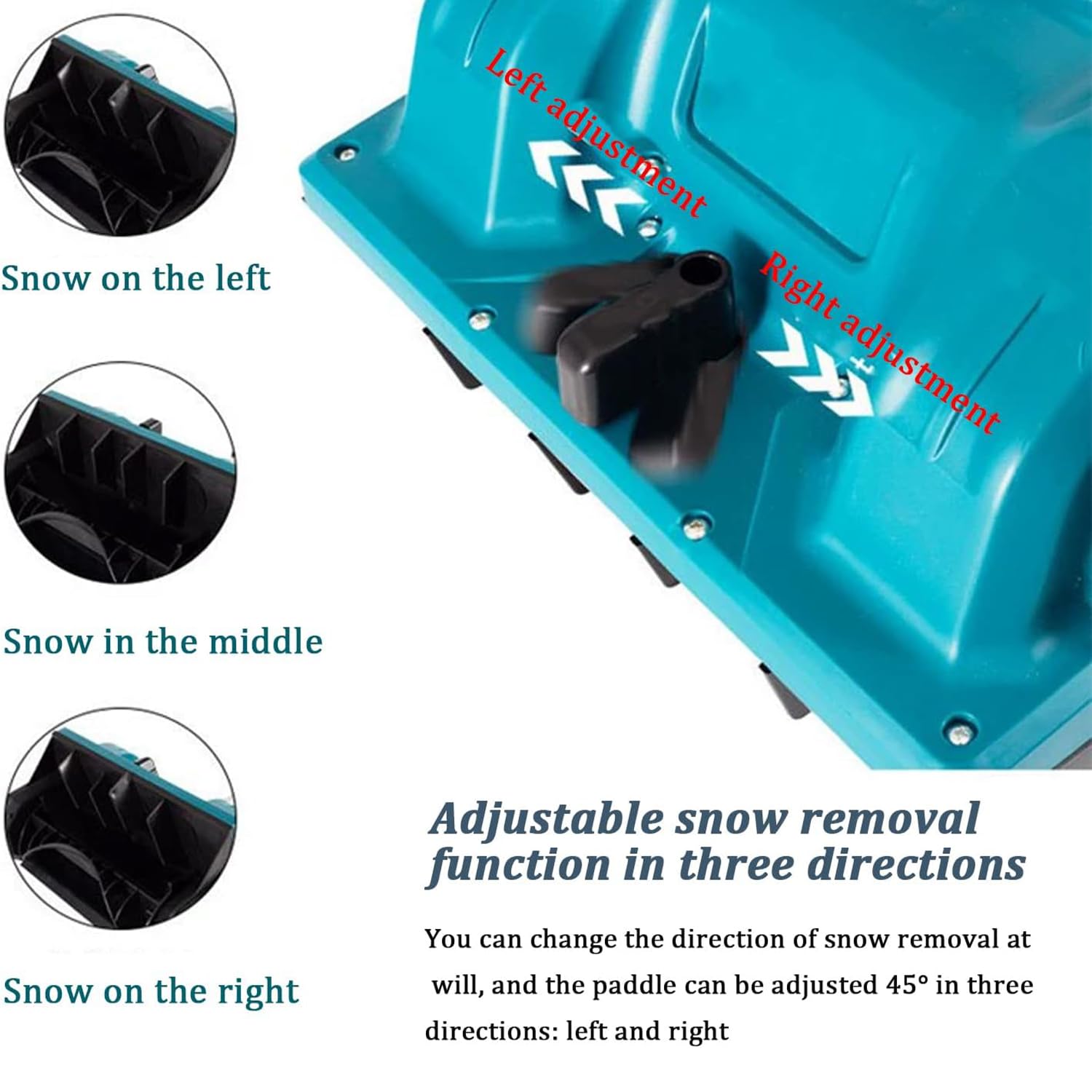 Pala Quitanieves Eléctrica, Empujador De Nieve Eléctrico De 1200 W, Mango Ajustable, Lanzamiento De Nieve De 45 Grados, Ancho De Limpieza De 32 Cm