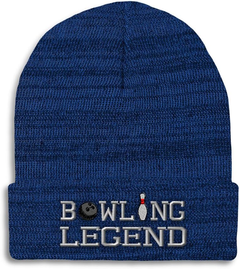 Custom Beanies for Men Bowling Legend Embroidery Skull Cap Winter Hats for Women Acrylic One Size