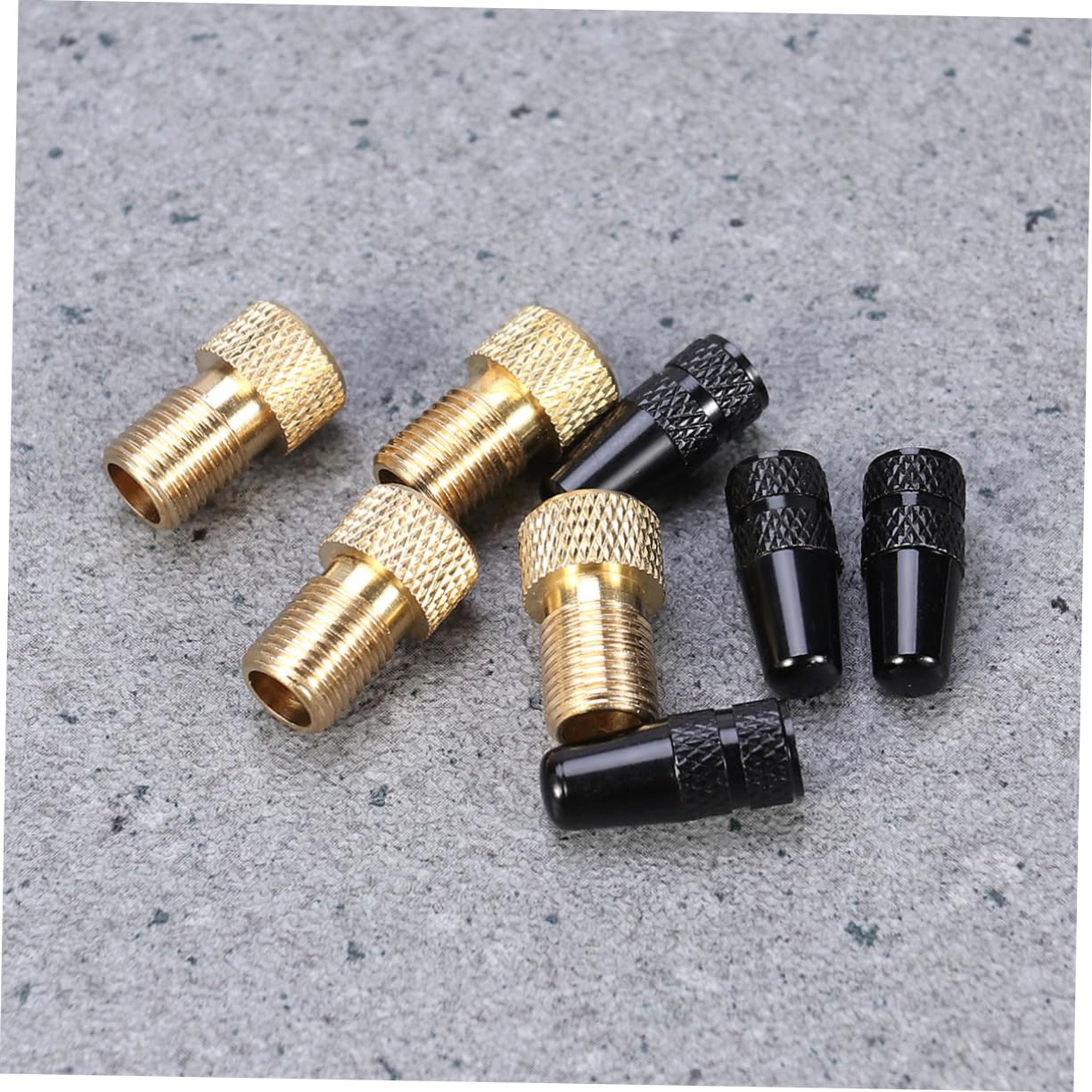 Anneome 8pcs Bike Tire Valve Caps Aluminum Alloy Black Road Road Bike Sturdy Easy Install Sealing