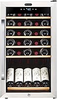 Vista 1 de Whynter FWC-341TS - Refrigerador de vino de acero inoxidable con 34 botellas con estante de exhibición y control digital, color gris