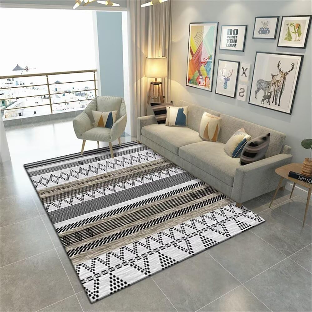 Tapis de salon unicolore gris 90x120 grand tapis couloir moderne