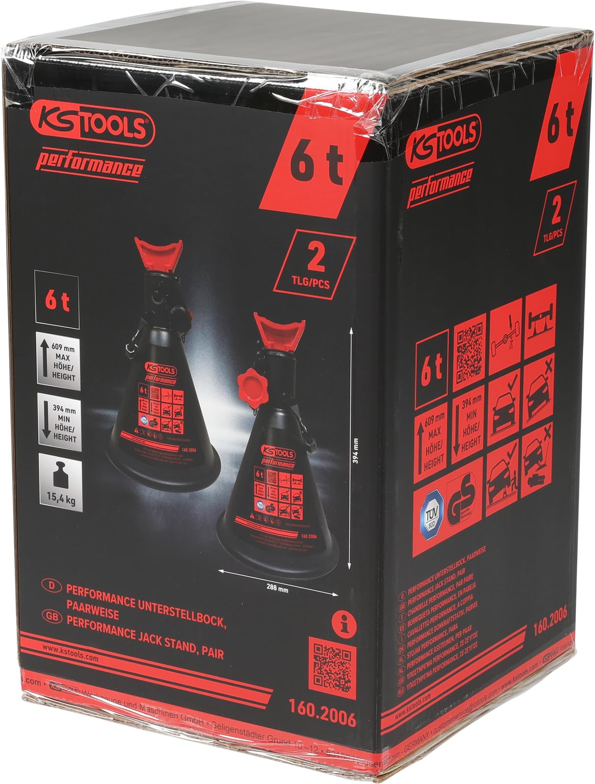 KS Tools 160.2006 Performance Unterstellbock, 6 t, paarweise