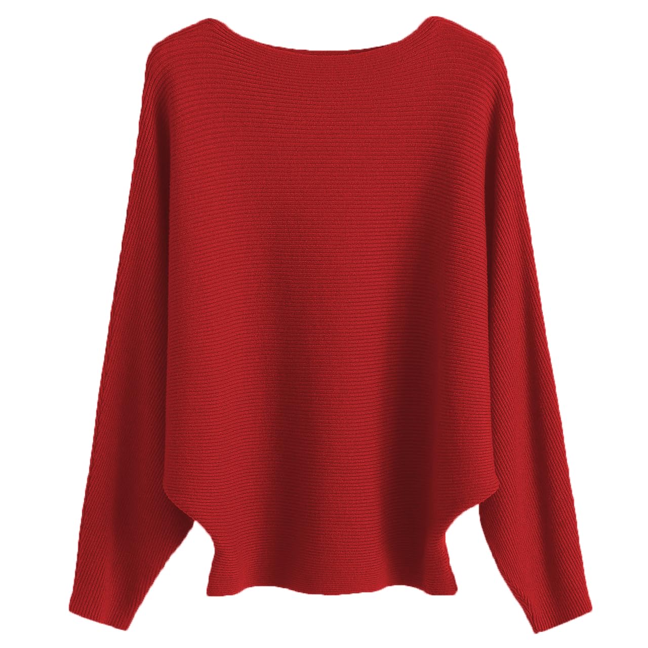 Cegerne Maglione Donna Maniche Pipistrello Elegante Oversize Maglia a Maniche Lunghe Sweatshirt Lavorato a Maglia Top Batwing Knitted Sweater