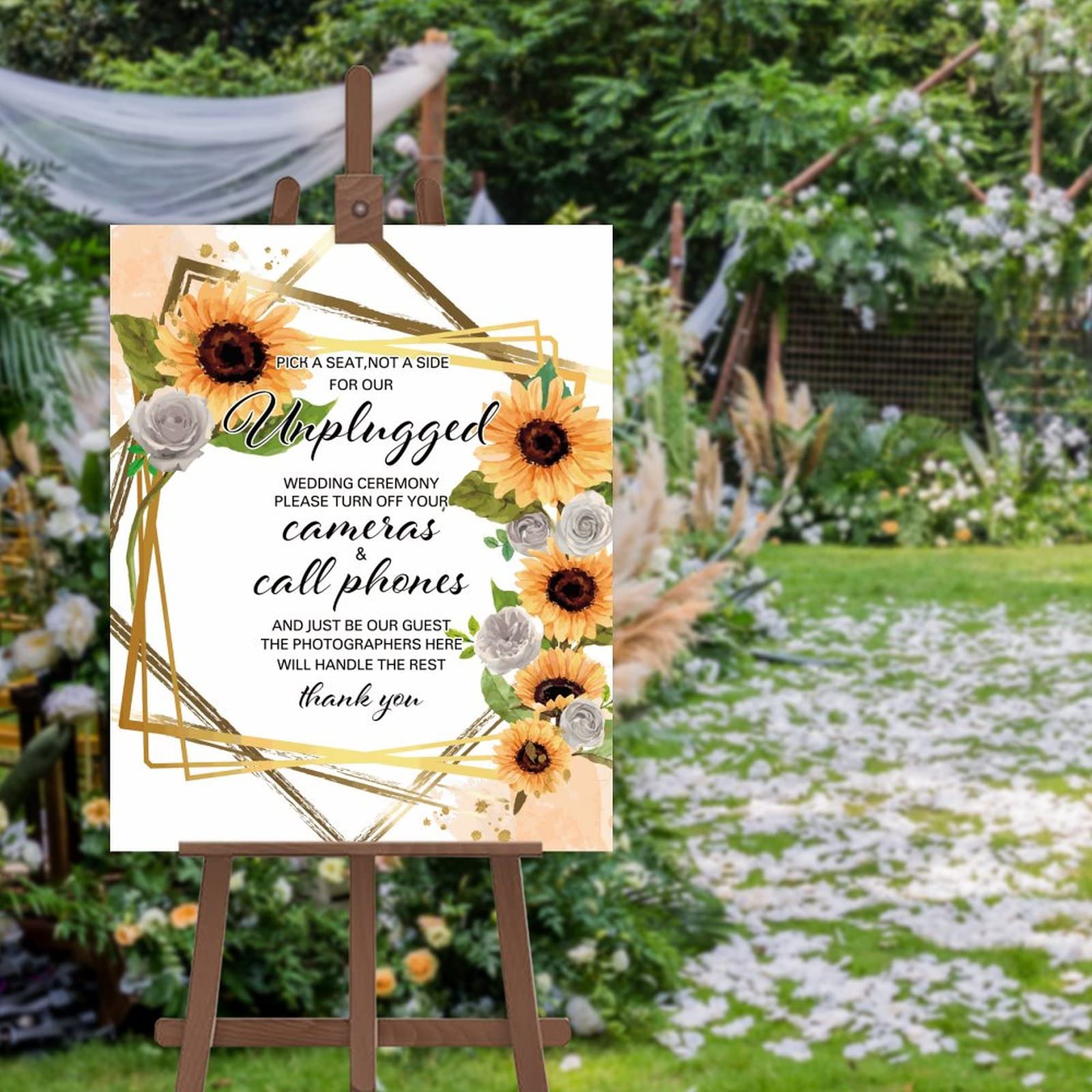 Póster de bienvenida minimalista para bodas y aniversarios con nombres