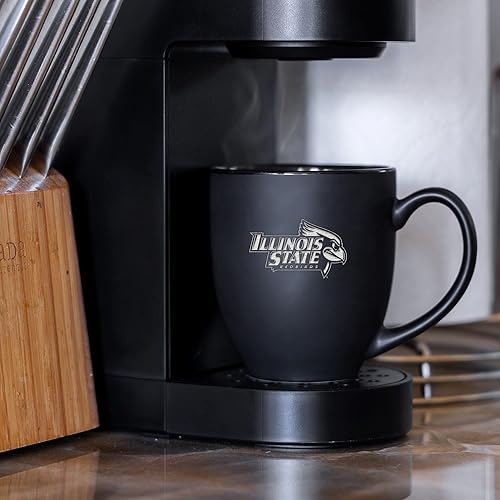 Miniatura 277 de Rico Industries NCAA Primary - Taza personalizada de 15 onzas, color negro mate, para bebidas calientes o frías Nebraska Cornhuskers