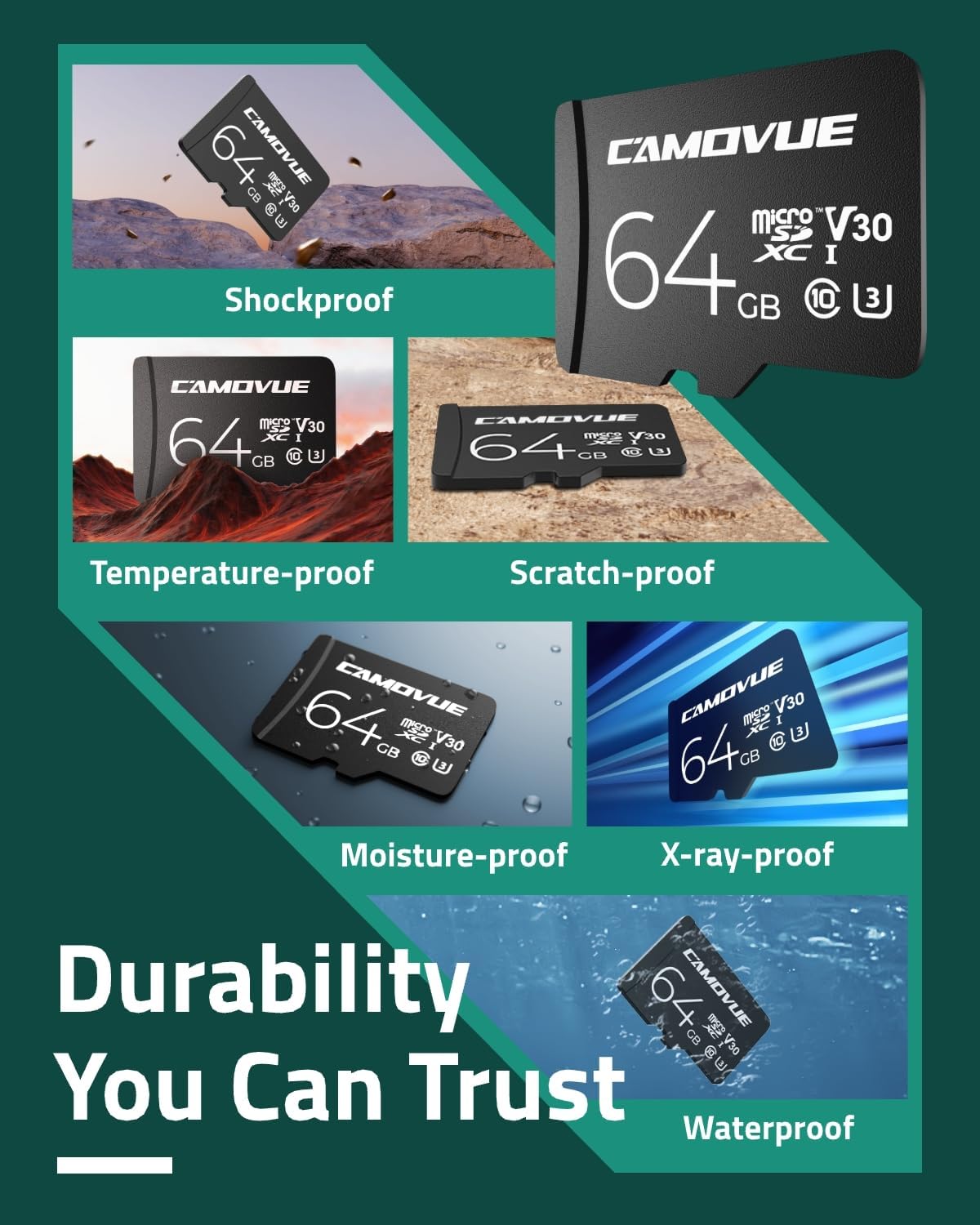 64GB microSD Card, Max.100MB/s Read Speed, 4K Ultra HD Transmission, Series RLA-SD10,U3/C10/30, Universal Compatibility with Reolink Cameras, Smartphone, Dash Cam, Drone, etc.