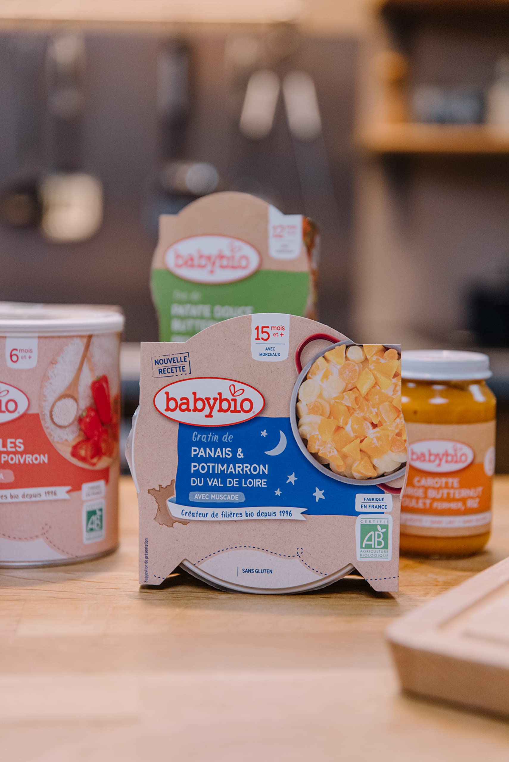 Babybio Assiette Aubergines de Provence Façon Parmigiana/Macaroni 15+ Mois 260 g