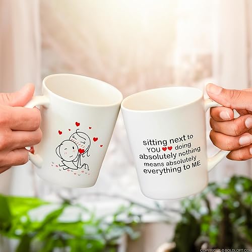 Miniatura 8 de BoldLoft Tazas de café Together Forever para él y para ella, para parejas, regalos para pareja, regalos para novio, novia, día de San Valentín,