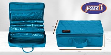 Yazzii Original Craft Organizer Tote Bag - Portable Storage Bag Organizer - Multipurpose Storage Organizer for Crafts, Cosmetics & Jewelry. Aqua