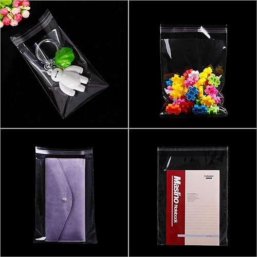 Miniatura 8 de Bolsas de polipropileno adhesivas transparentes, bolsas de celofán con solapa autosellante, para productos de panadería, galletas, dulces, regalos