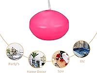 Vista 6 de Zest Candle Velas flotantes de 24 piezas, 1.75 pulgadas, rosa intenso