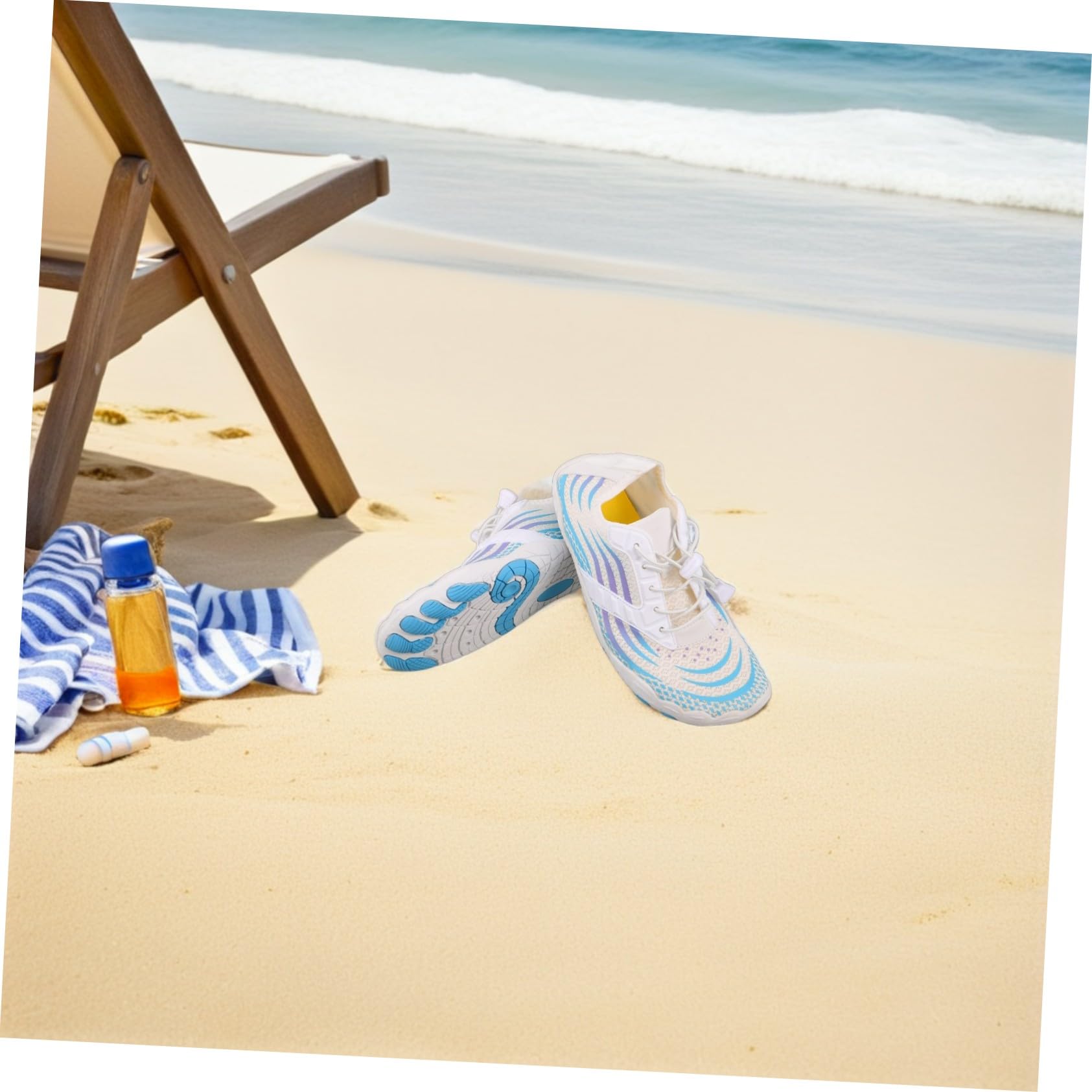 Wasserschuhe für Damen Schnelltrocknende Schwimmschuhe mit Rutschfester Sohle für Pool Strand und Wasseraktivitäten Flexibel und Atmungsaktiv