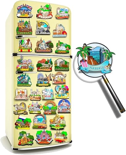 Miniatura 4 de Imán para nevera con imán de Nassau de Bahamas, monumentos en 3D, recuerdos coleccionables, decoración hecha a mano -718