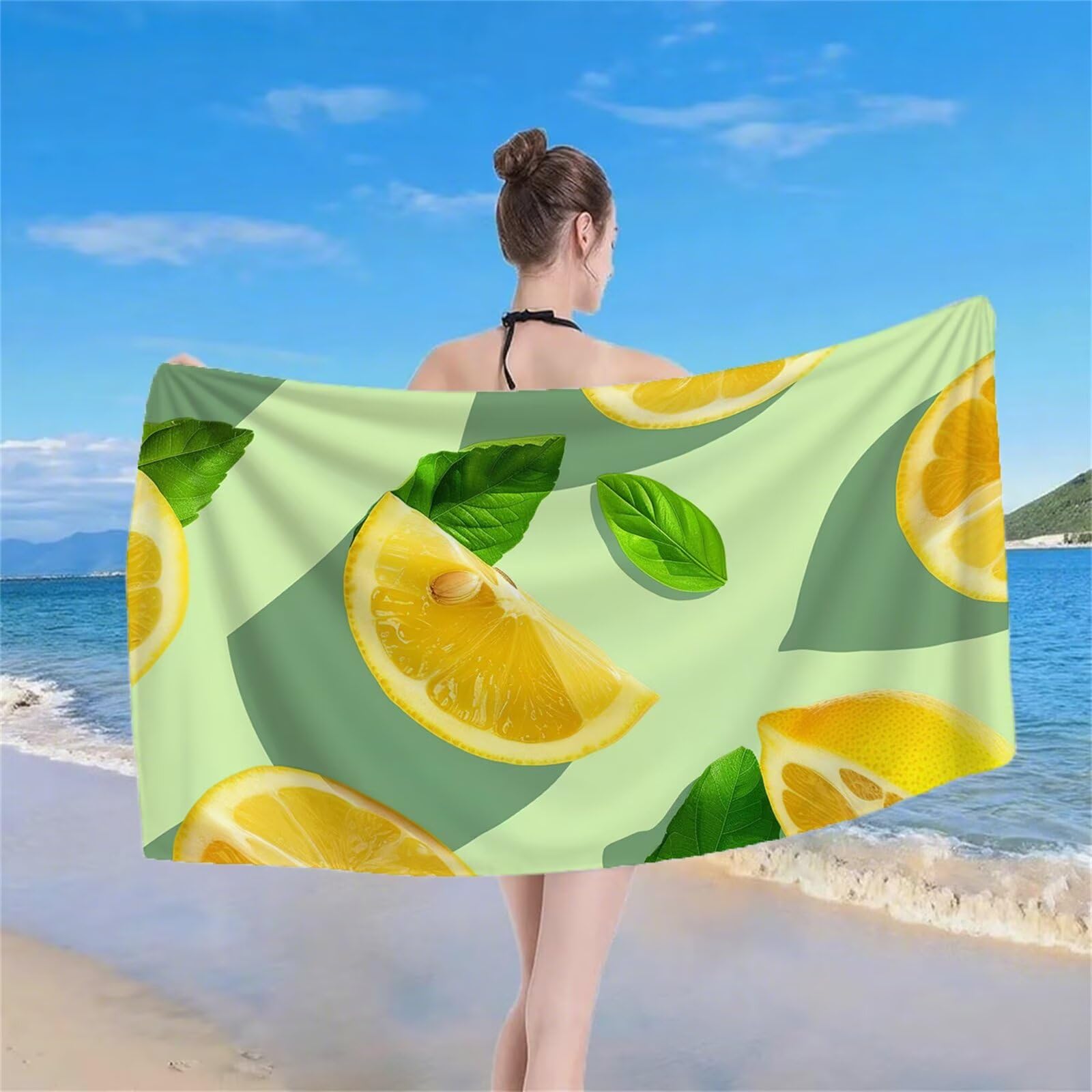 Serviette de Plage XXL 220x100 cm Anti Sable et Séchage Rapide Microfibre Drap de Plage Serviette de Bain Grande Taille Drap de Bain pour Homme Femme Voyages Natation Camping Pique Nique Orange S-696