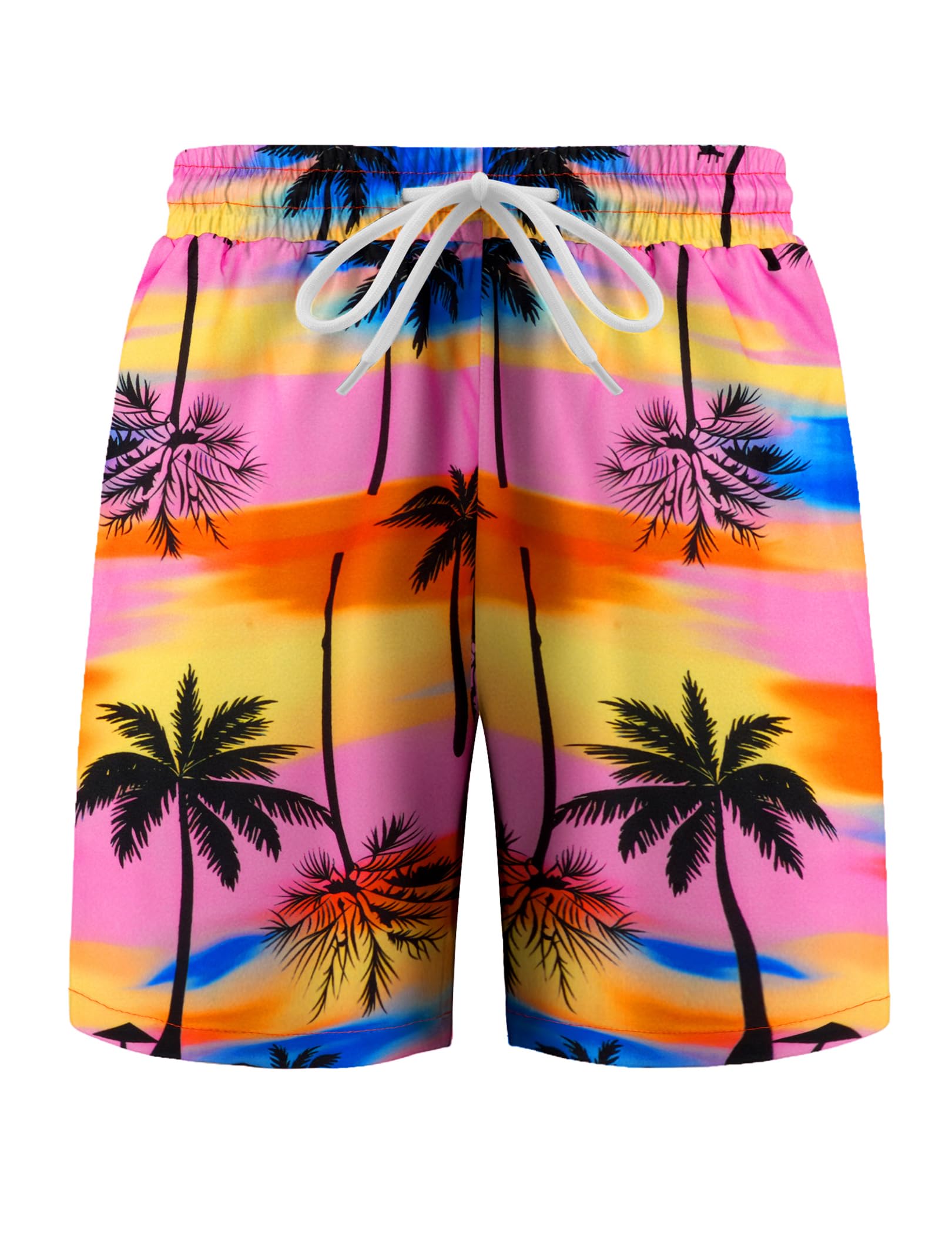 Arshiner Badehose Jungen Badeshorts Kinder Tier Traktor Geometrie Hawaii mit Mesh-Futter Kordelzug Taille Schwimmhose Schnelltrocknend Sommer Strand Boardshorts Schwimmshorts für Junge 5-14 Jahre