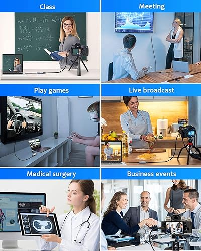 Miniatura 7 de YCBUENO Tarjeta de captura de video - Tarjeta de captura de 4K a 60Hz a tipo C Full HD 1080P60fps para transmisión en vivo, DSLR, dispositivo de