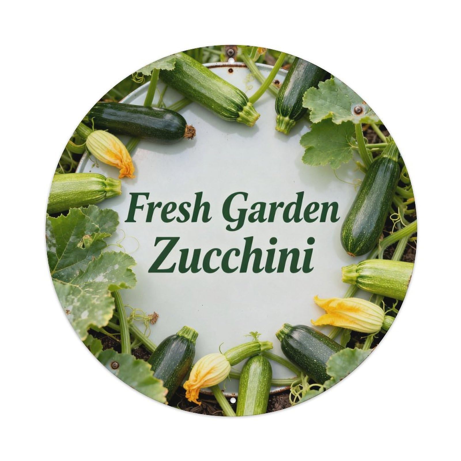 Fresh Garden Zucchini Metal Tin Sign Plaque