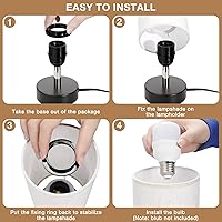 Vista 9 de Lámpara de Mesa Pequeña para Dormitorio - Lámparas de Mesita para Mesitas de Noche, Lámpara de Mesita Minimalista, Lámparas de Escritorio para Sala