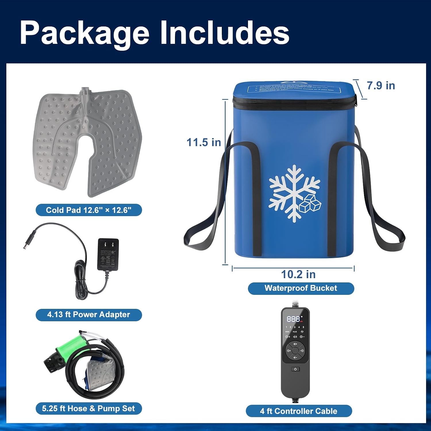 Ice Machine for Knee After Surgery,16QT Quiet Cold Therapy Machine for Knee Replacement with Auto Timer, Leak-Proof Design & Adjustable Flow,Multi-Joint Ice Pads