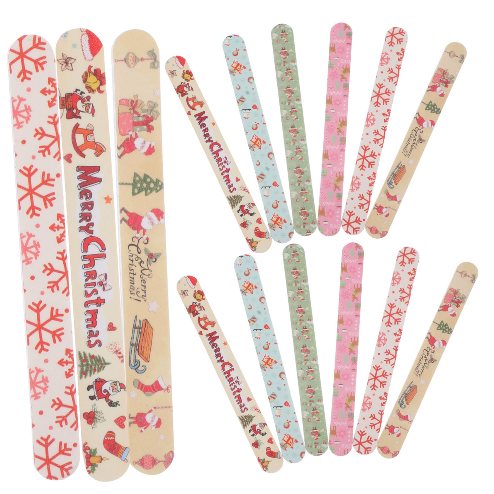 Set di 5 Lime per Unghie a Tema Natalizio Strumenti per Manicure per Unghie Pezzi * 5
