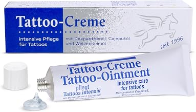 Pegasus Pro Tattoo Cream, 25 ml Daily Care | Aftercare for intensive, moisturising with cajeput oil, wheat germ oil and dexpanthenol, made in Germany