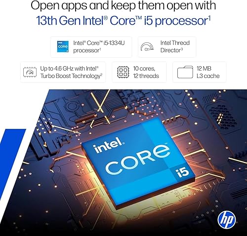 Miniatura 2 de HP Laptop de 17.3 pulgadas con Web Microsoft 365 de por vida, teclado retroiluminado, lector de huellas dactilares, Intel Core i5-1334U (10 núcleos,