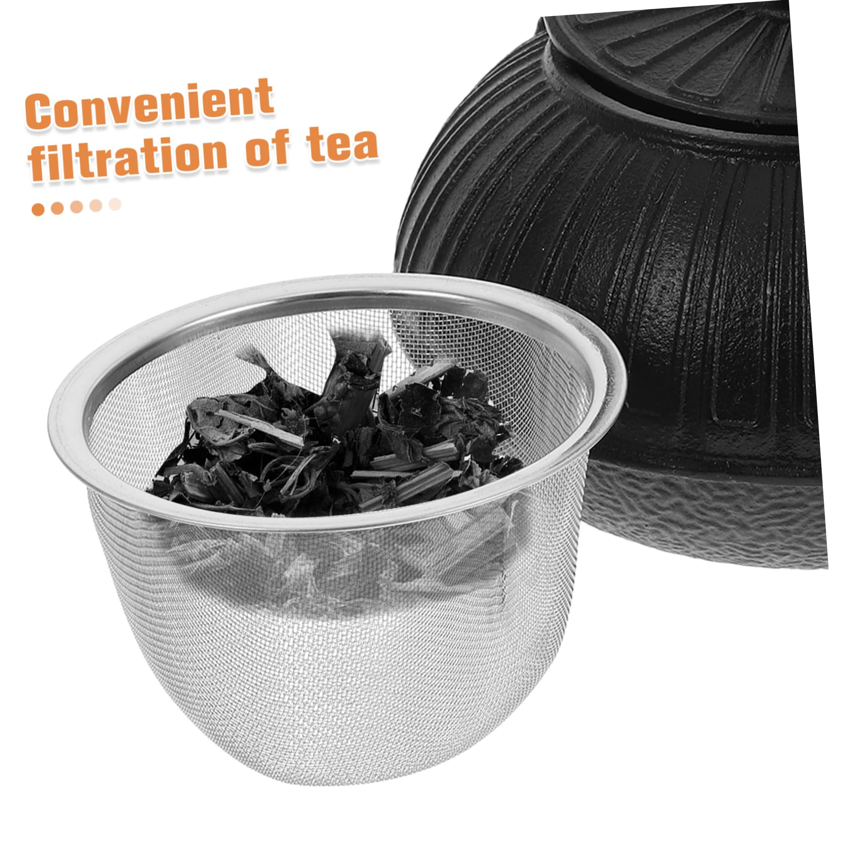 Cabilock tetera de hierro fundido pava inducción retro largo té y con teteras cafetera de camping tetera para acampar tetera china tetera de estufa tetera japonesa planchar Negro