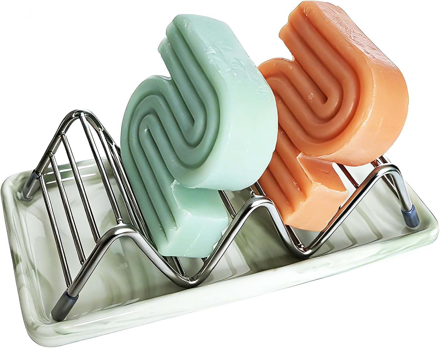 Ceramic Soap Dish, Shower Bar Soap Holder, Soap Dish Tray